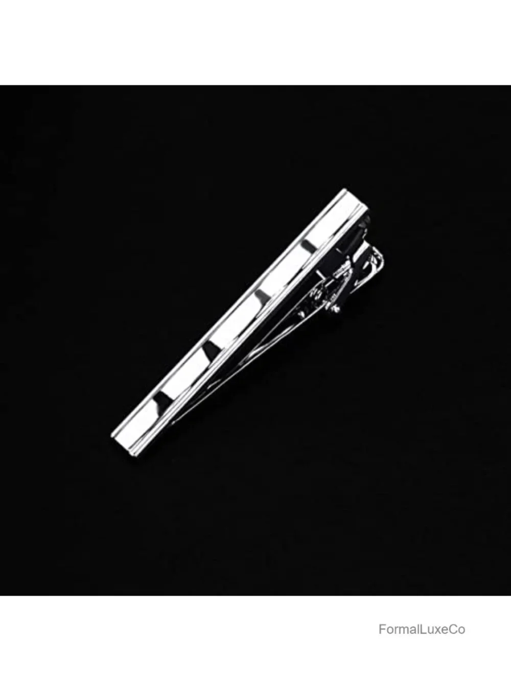 Men's Solid Silk Tie Set with Pocket Square & Tie Clip - Wedding Business